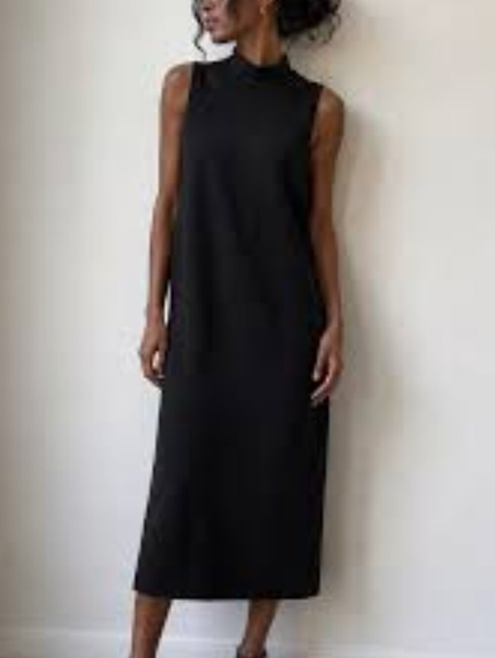 ARITZIA/BABATON Sleeveless Black Dress with Mock Neck Sz XS